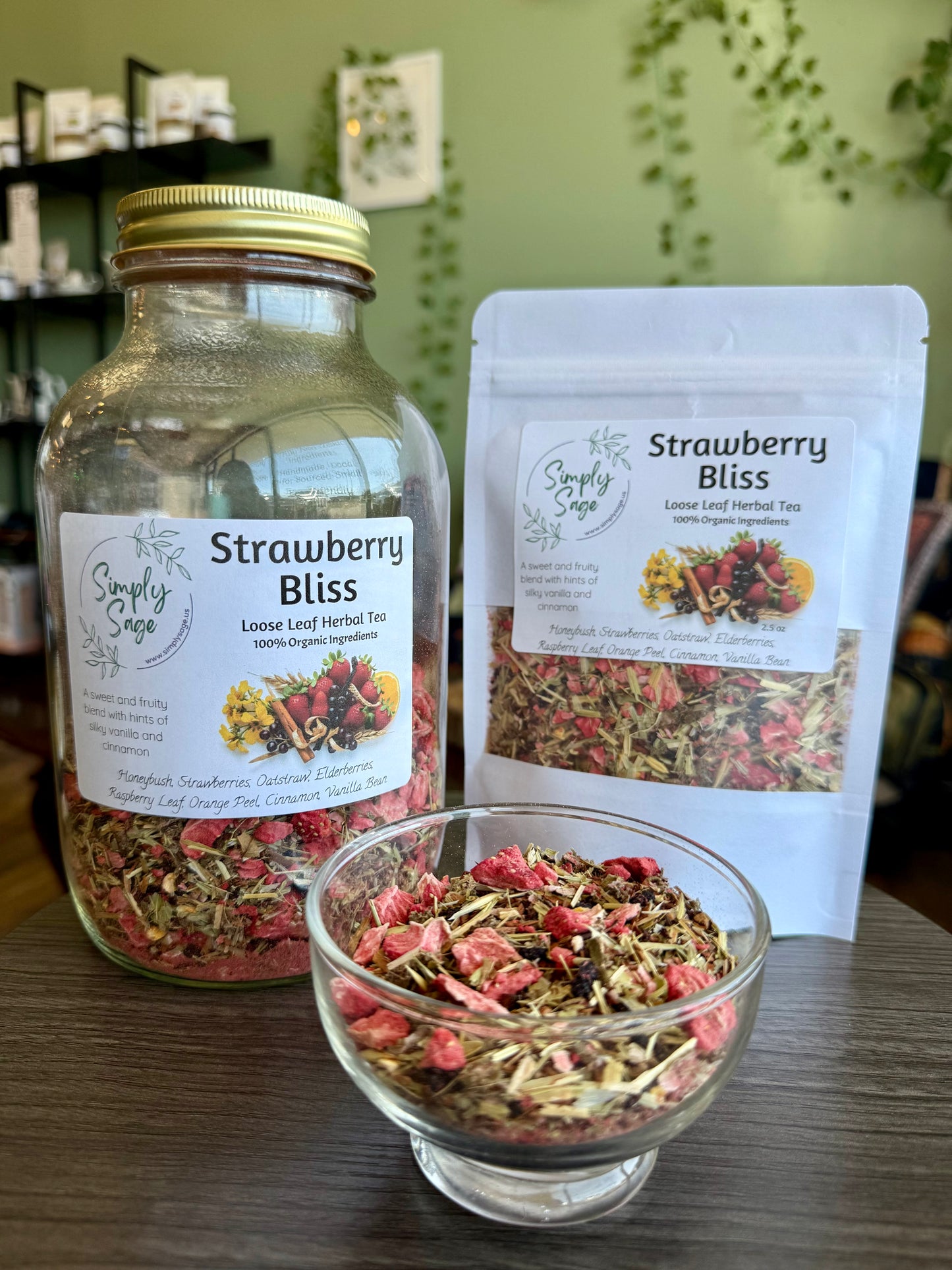 Strawberry Bliss Loose Leaf Herbal Tea