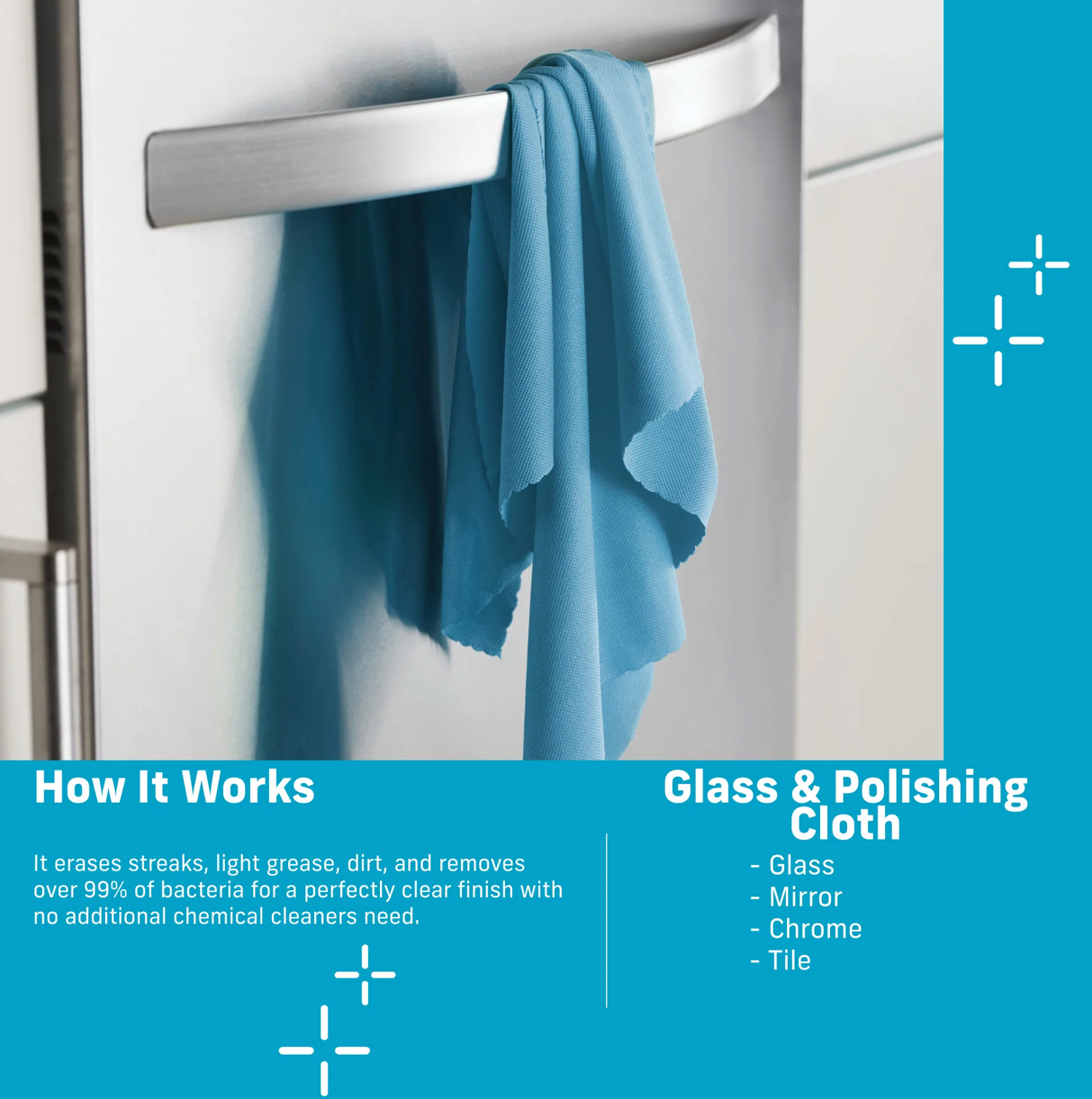 E-Cloth Glass + Polishing Cloth