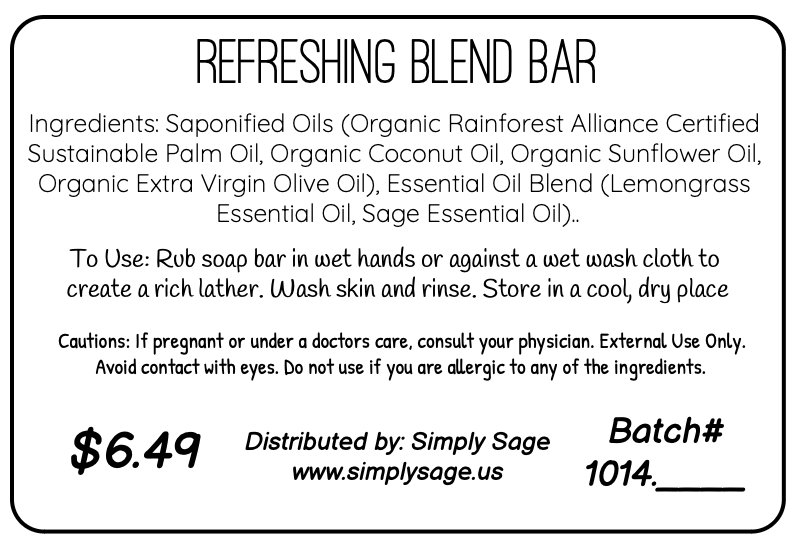 Handmade Soap Bar - Refreshing