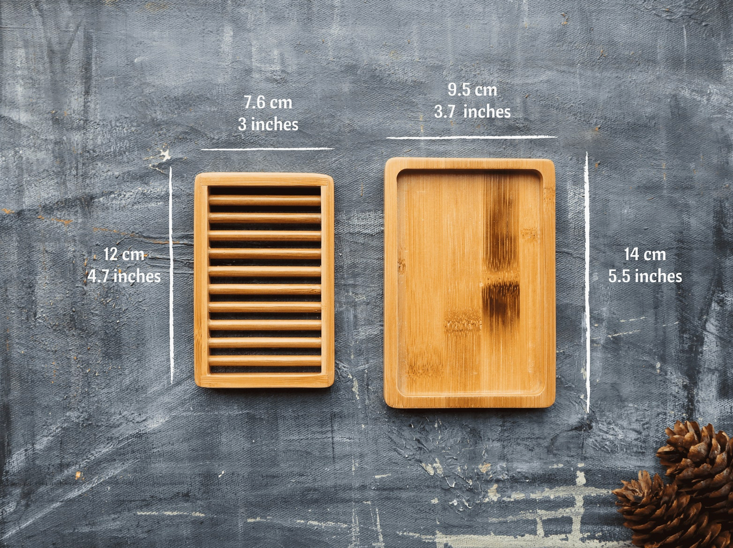 Dual-Layer Bamboo Soap Dish