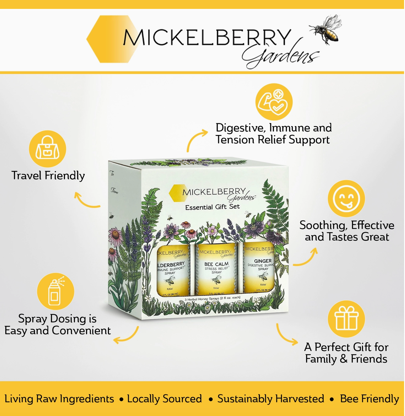 Wellness Gift Set - Digestive Support, Stress Relief, Immune Support