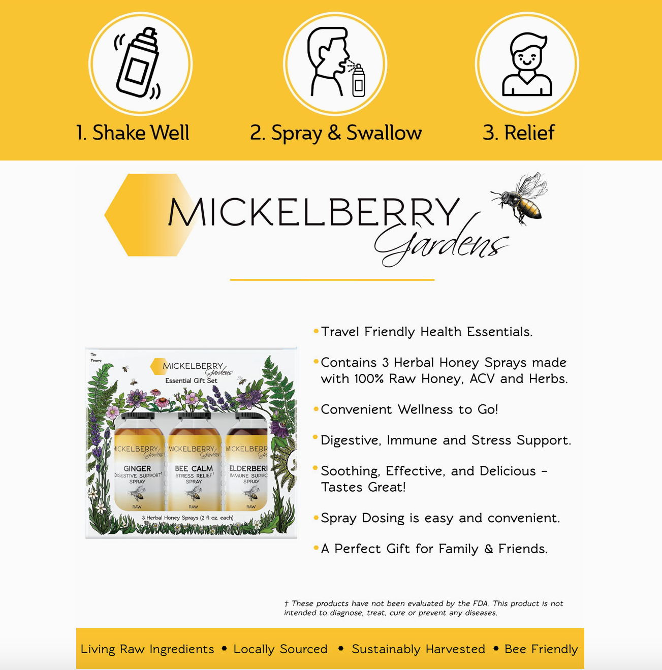 Wellness Gift Set - Digestive Support, Stress Relief, Immune Support