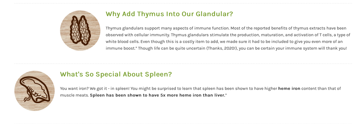 Multi-Organs - A Blend of 6 Glandulars (Pasture Raised)