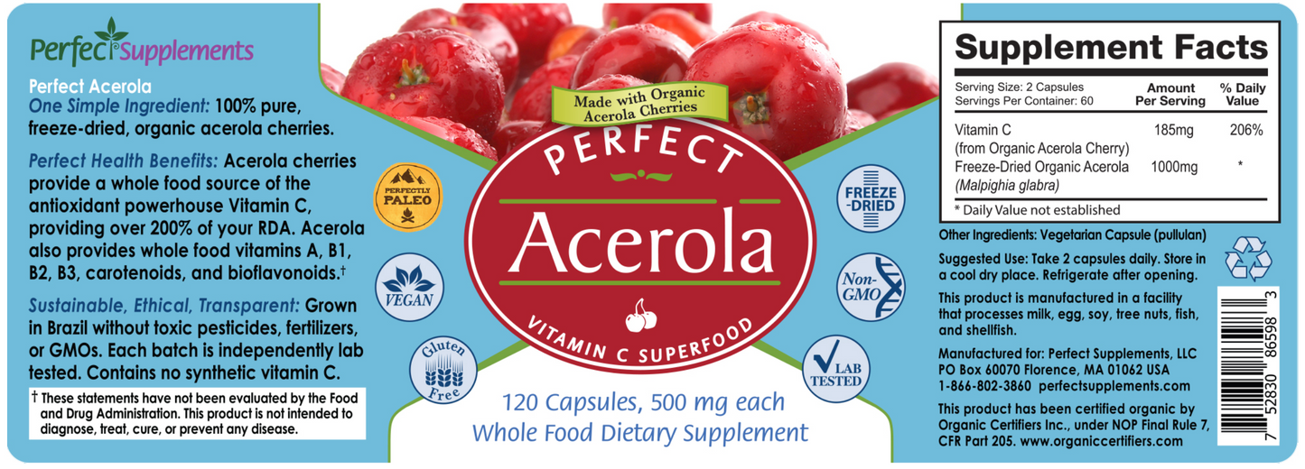 Acerola - Vitamin C Superfood - 120 Capsules