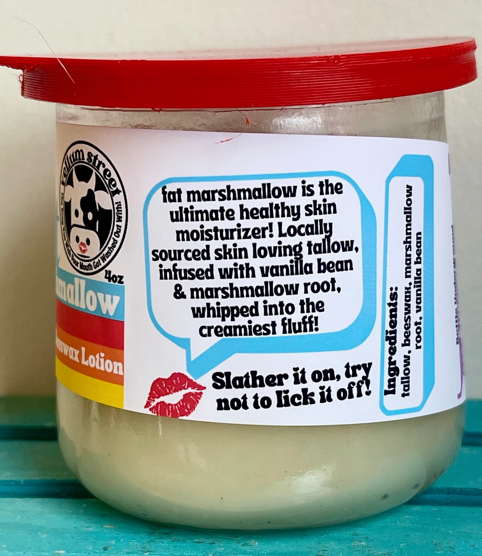Fat Marshmallow 4oz Tallow & Beeswax Solid Lotion