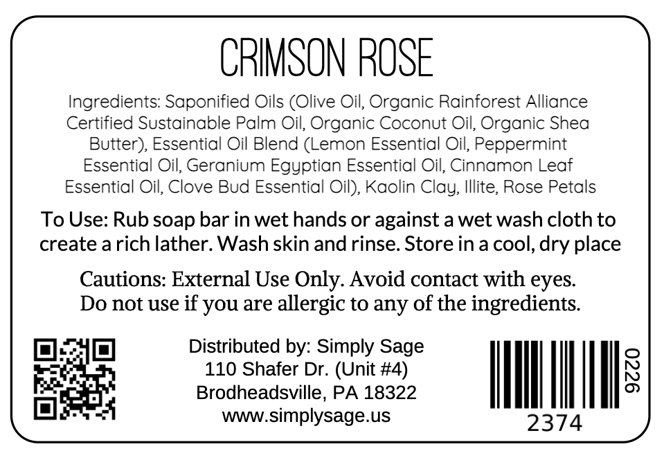 Crimson Rose Soap Bar