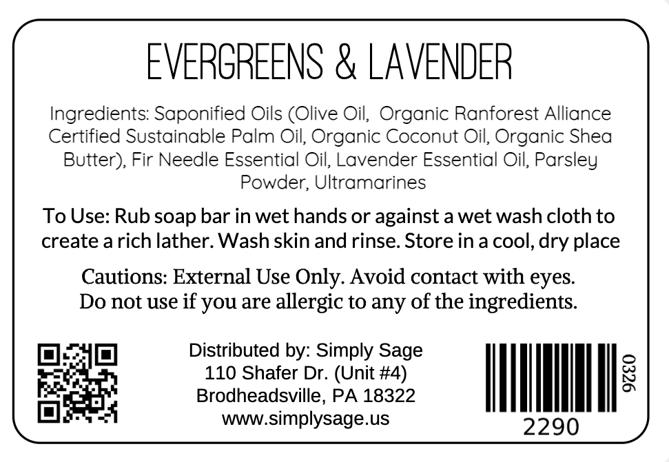 Evergreen Lavender Soap