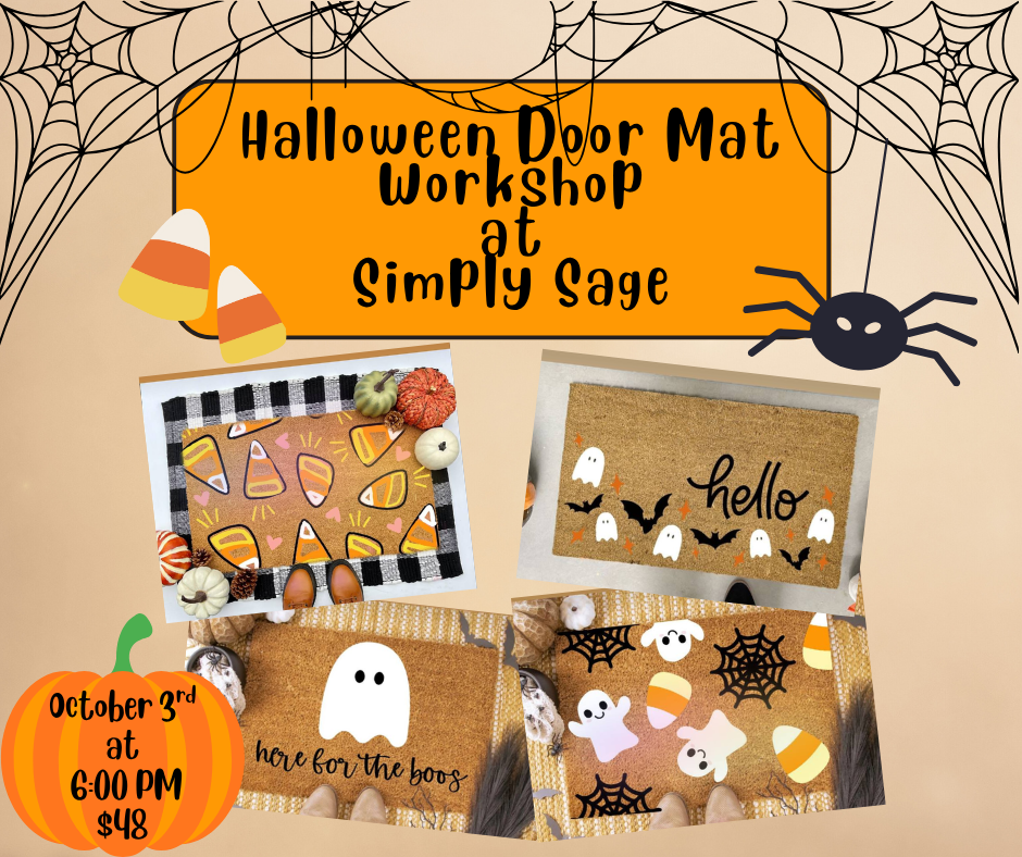 10/3 @ 6pm Halloween Door Mat Workshop