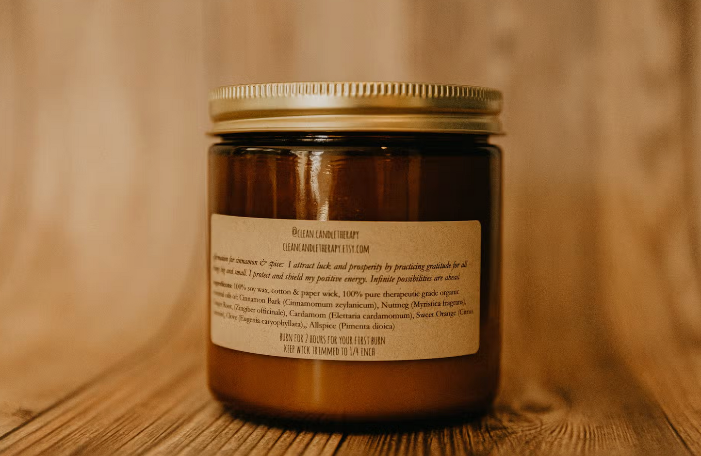 Aromatherapy Candle - Cinnamon Spice