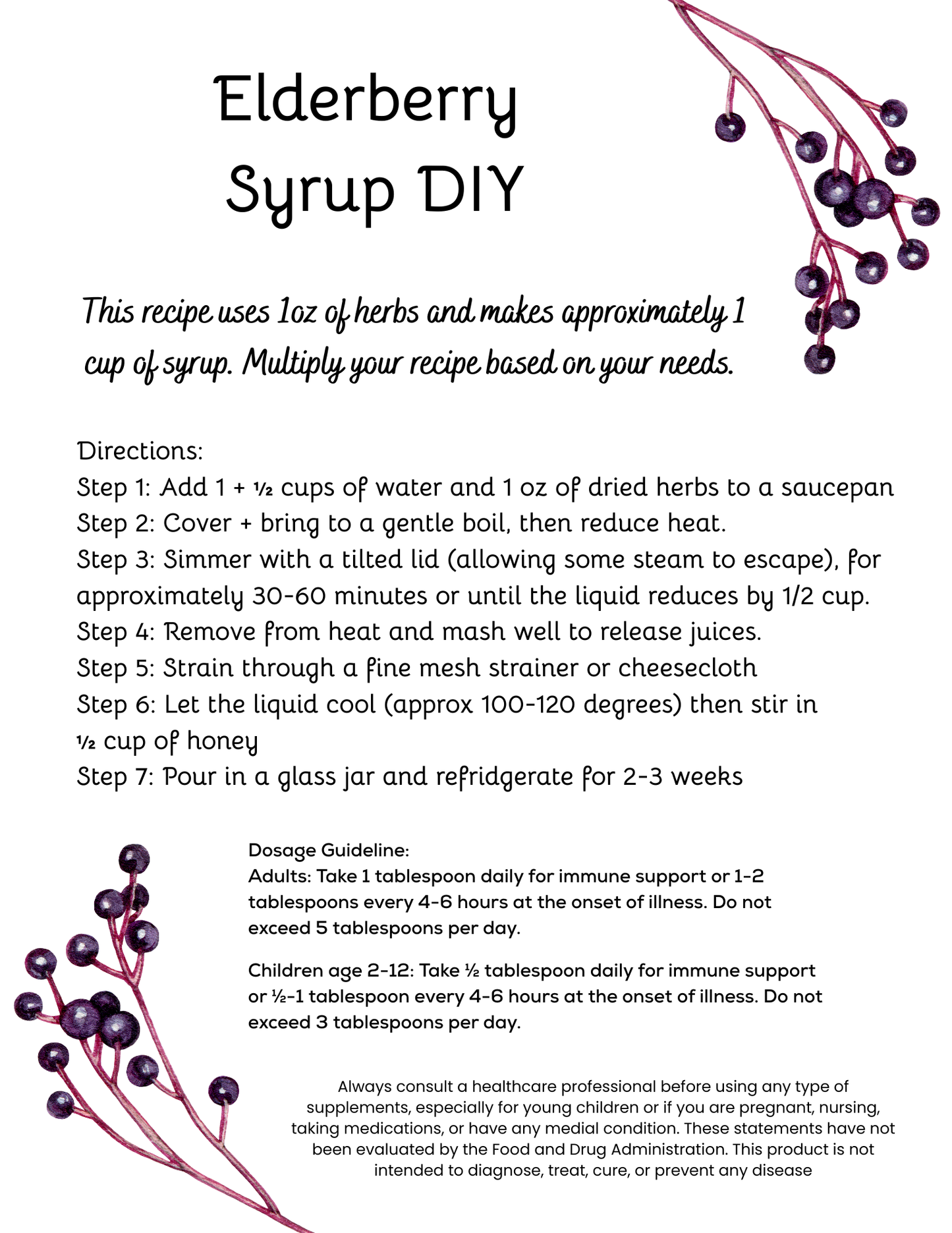 Elderberry Embrace Organic Loose Leaf Tea Blend