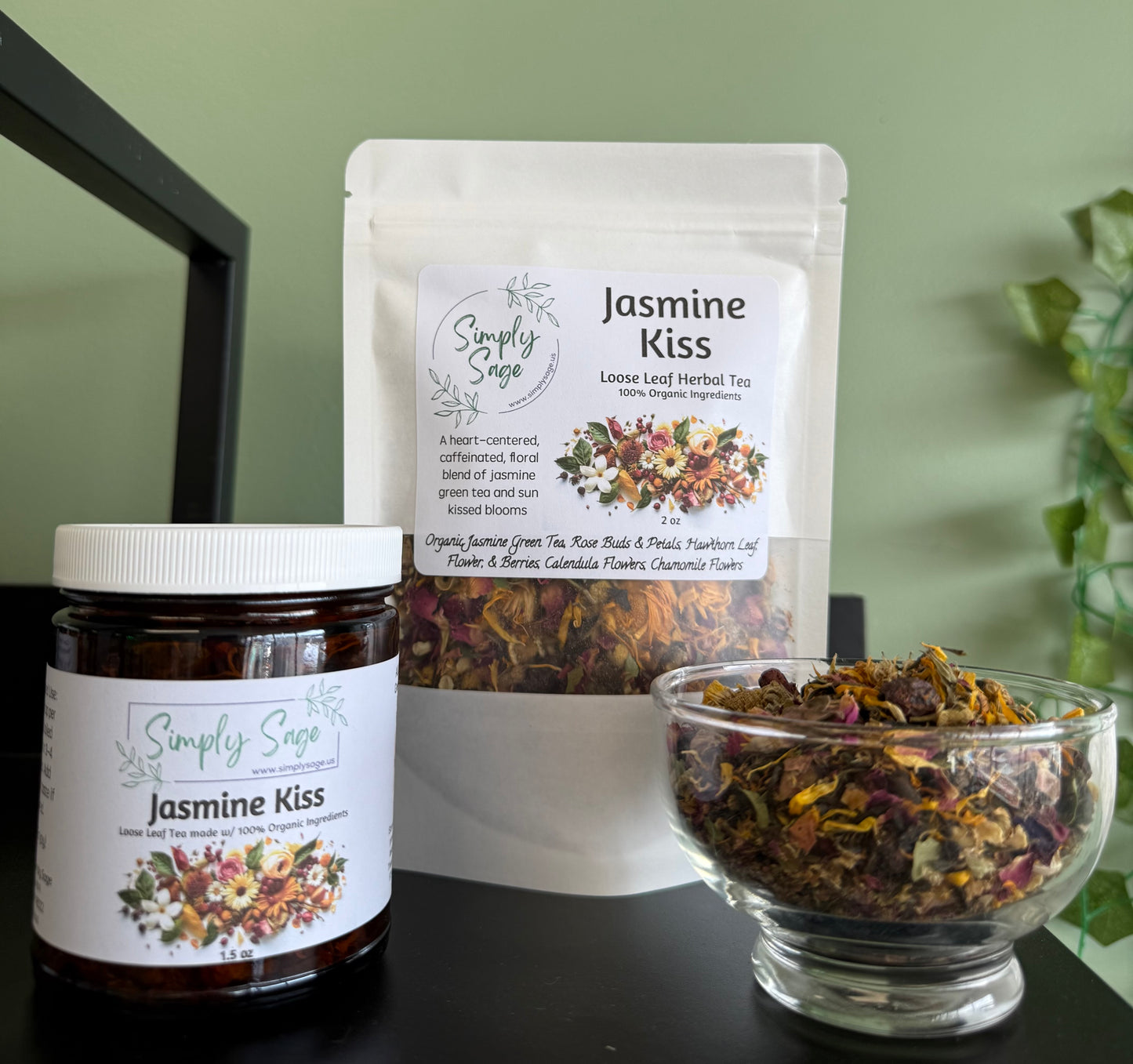 Jasmine Kiss Organic Loose Leaf Tea Blend