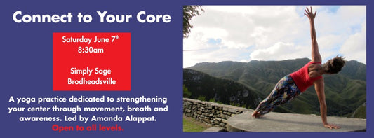 June 7th @8:30am Connect to your Core Yoga