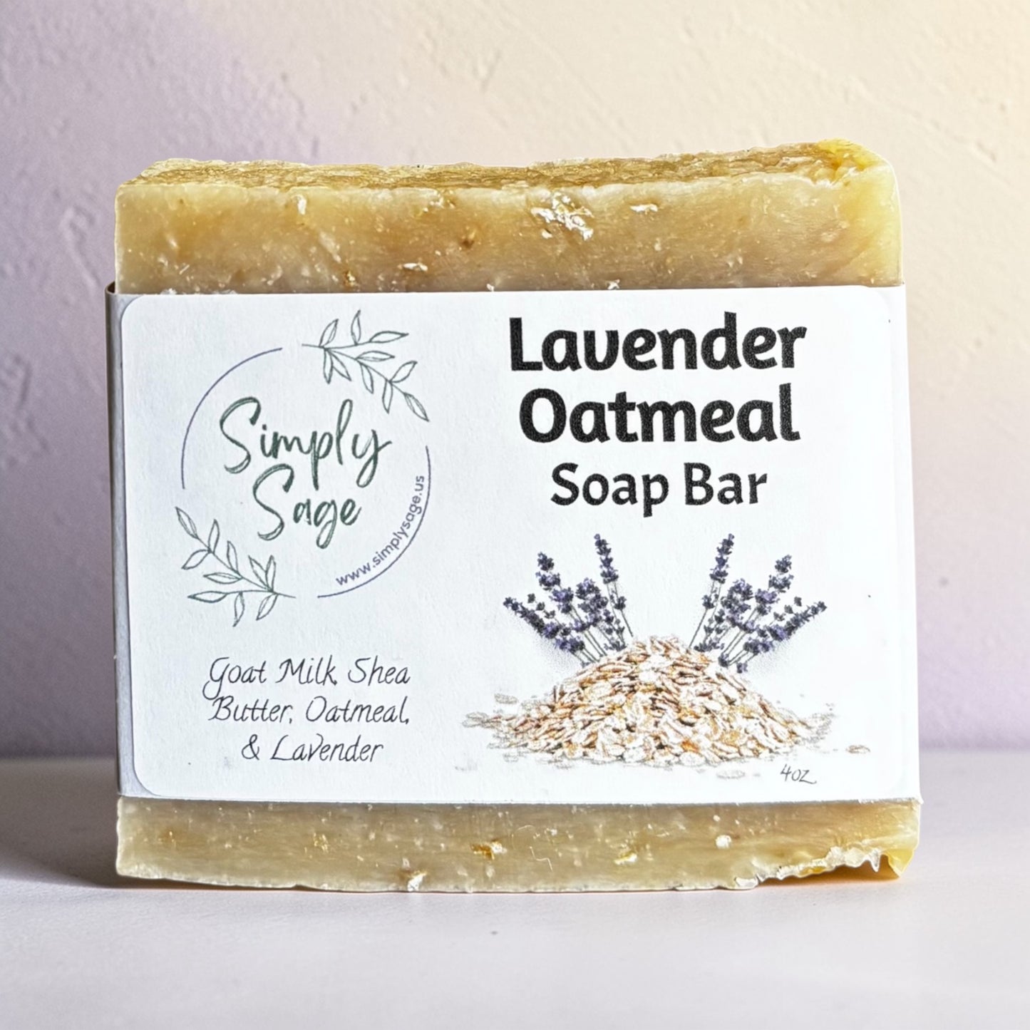 Handmade Soap Bar - Lavender Oatmeal