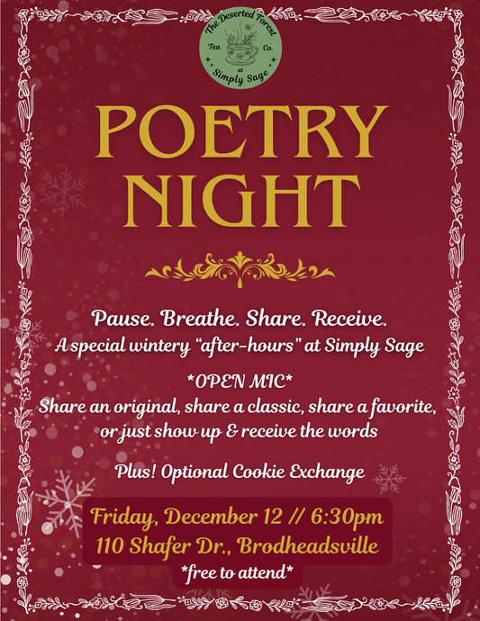 12/12 @6:30pm Poetry Night