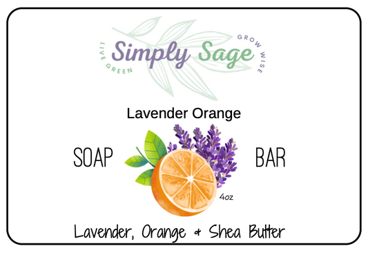 Handmade Bar Soap - Lavender Orange
