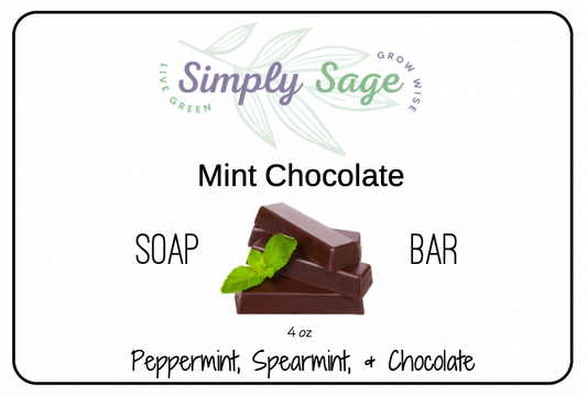 Handmade Bar Soap - Mint Chocolate