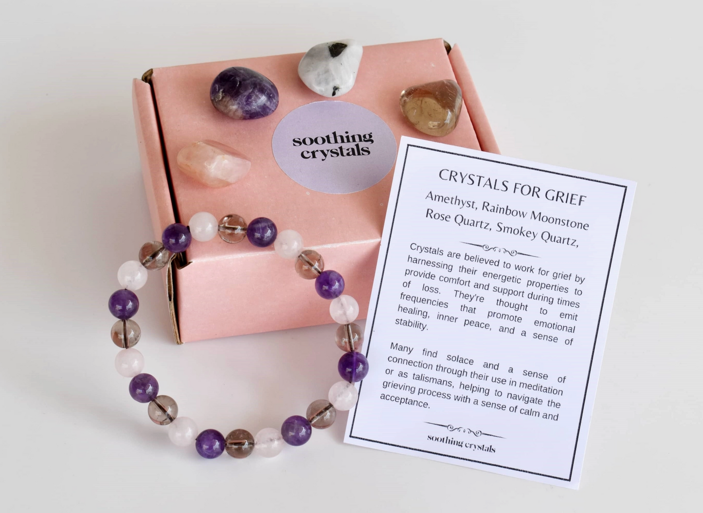 Mood Boosting Crystal Set - Bracelet and 4 Tumbled Stones