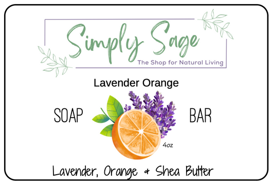 *Handmade Bar Soap - Lavender Orange