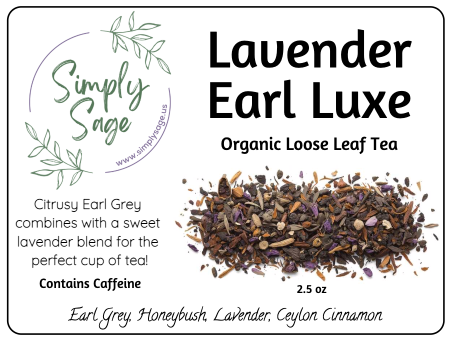 Lavender Earl Luxe Organic Loose Leaf Tea Blend