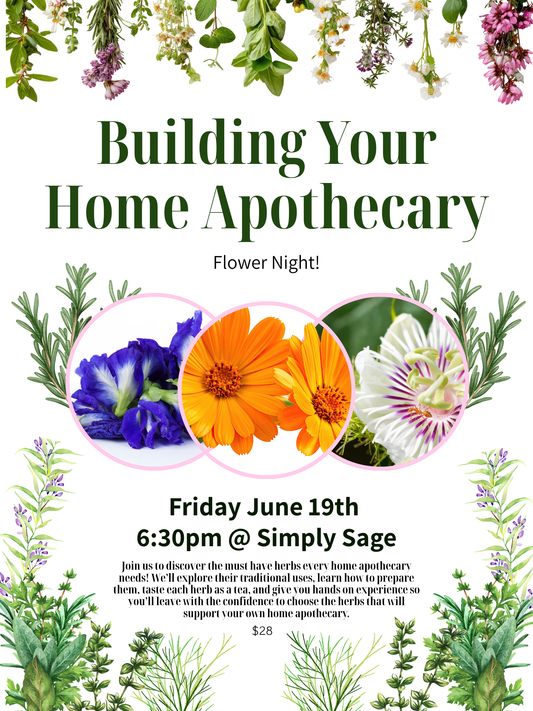 6/19 @ 6:30pm Building your Home Apothecary (Part 3) Flower Power!