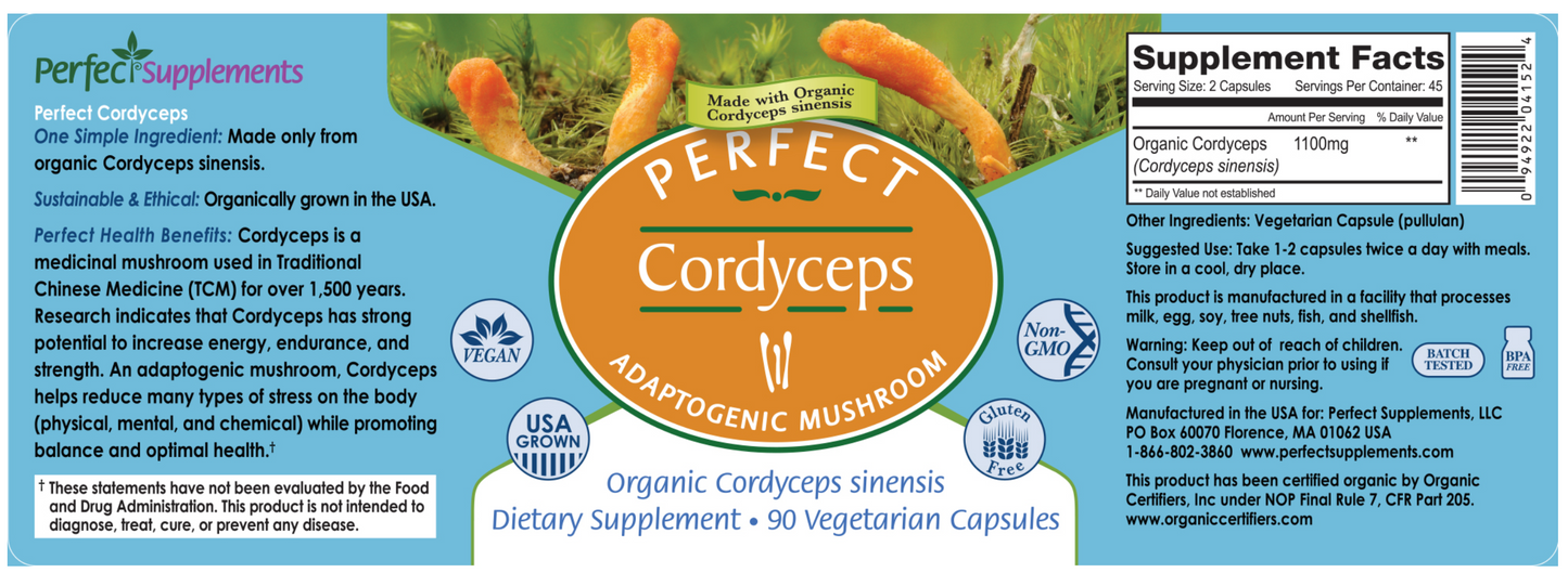 Organic Cordyceps Sinensis - 90 Capsules