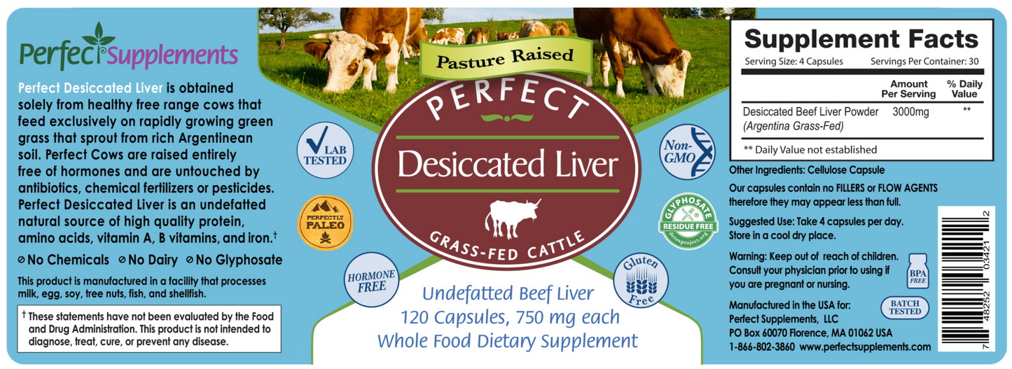 Desiccated Liver (Iron + Protein) 120 Capsules